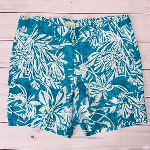Caribbean Joe Linen Blend Tropical Shorts Size 6 Summer Casual Vacation Walking